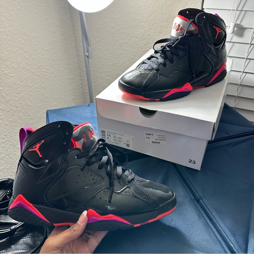 Jordan 7 Retro Black Patent Women size 9.5